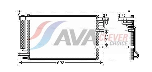 KA5093D AVA Radiador de aire acondicionado